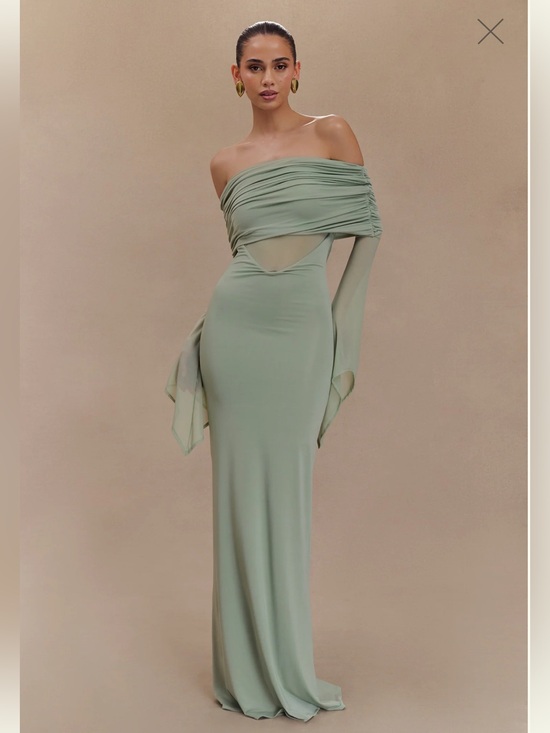 Meshki Dresses & Skirts - Meshki - Kaitlin one shoulder slinky mesh maxi dress